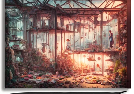 best quality, (fortna woman:1.3) in another world, poster