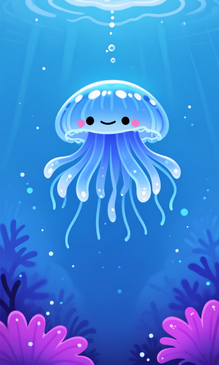 embedding:IllusP0s, pikaole, jellyfish, smile, underwater, cute, embedding:IllustriousQual, embedding:Smooth Quality,<lora:pikaole_ill.safetensors:1.0:1.0>