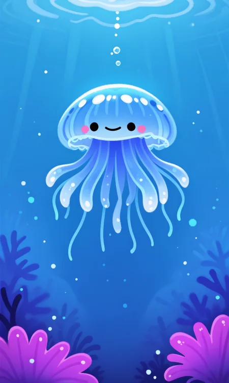 embedding:IllusP0s, pikaole, jellyfish, smile, underwater, cute, embedding:IllustriousQual, embedding:Smooth Quality,<lora:pikaole_ill.safetensors:1.0:1.0>