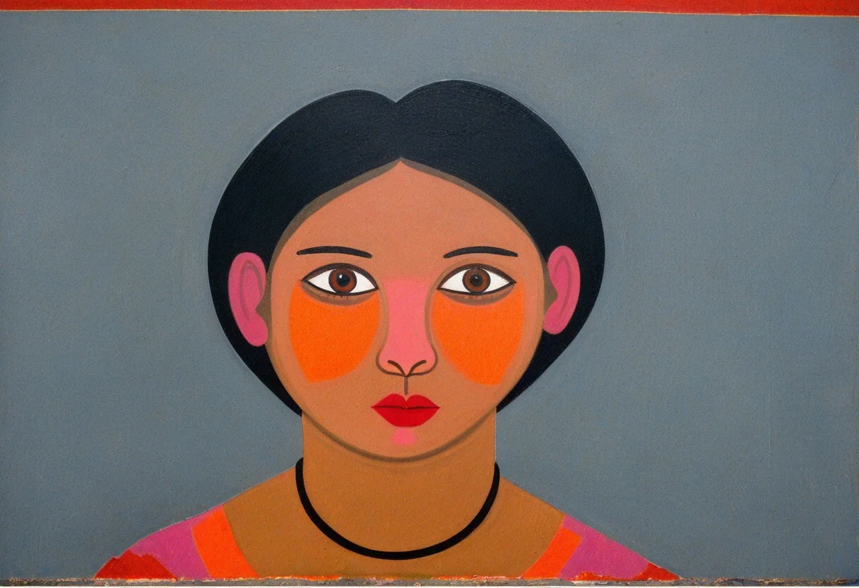 portrait of a young women in the market place (Nicaragua Primitivism)