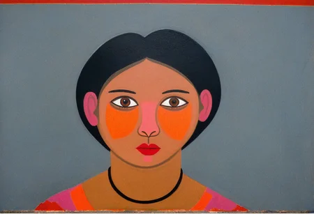 portrait of a young women in the market place (Nicaragua Primitivism)