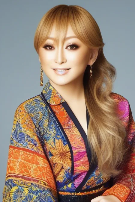 1girl,Ayumi Hamasaki wearing batik shirt,<lora:YUMITA:1>,<lora:DETALLES OJOS_V3:1>,