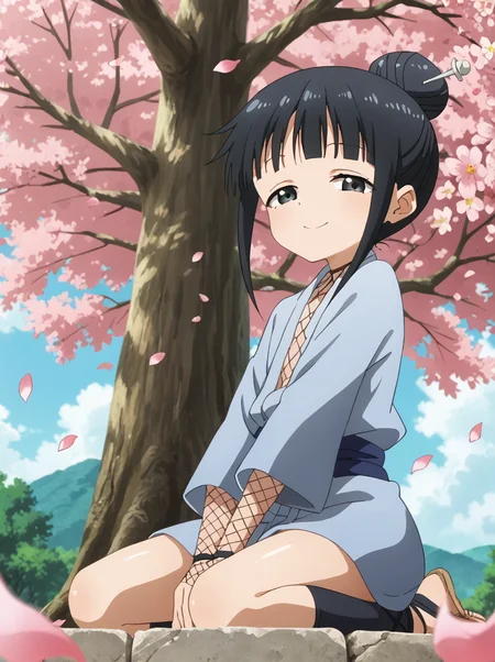 detailed background, shiny skin, posing, rating safe,
<lora:mokuren.pony:1.0>,
mokuren,
tree, sit, low angle, looking at viewer, sun glare, half-closed eyes, happy, kneeling,
flower, petals,