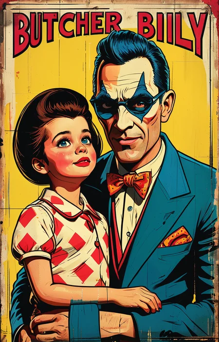 masterpiece,best quality,<lora:tbh335-sdxl:0.6>,illustration,style of Butcher Billy
 portrait of family