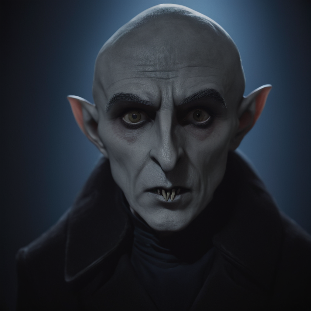 cinematic film still of  <lora:Nosferatu:0.8>
an animated Nosferatu character in studio ghibli style, shallow depth of field, vignette, highly detailed, high budget, bokeh, cinemascope, moody, epic, gorgeous, film grain, grainy