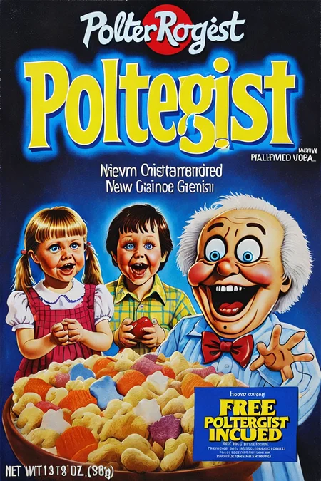 Poltergeist (1982) <lora:style_xl.cereal_box_sdxl_v1:1> free included