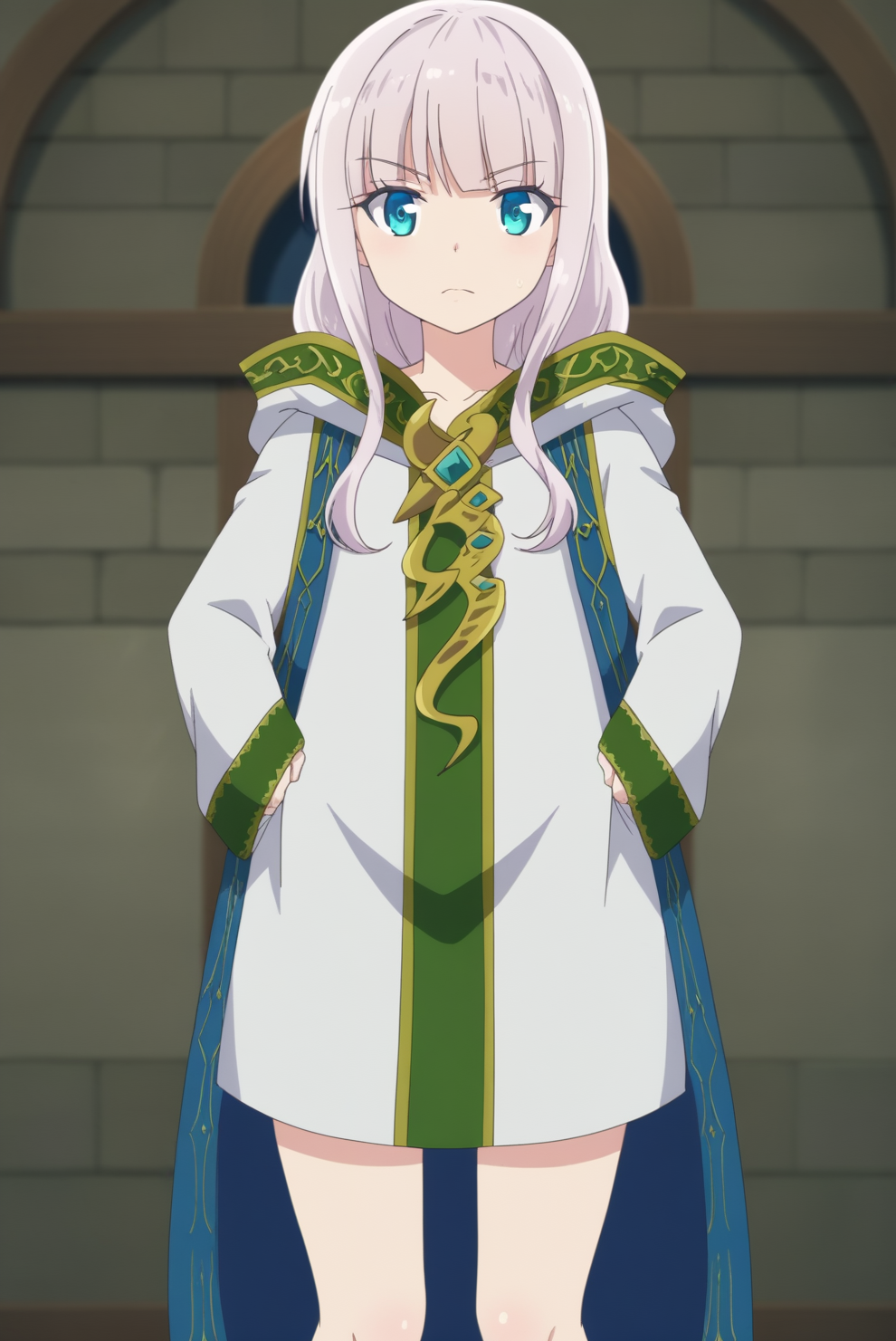 mira, sage outfit <lora:commission-kendeshi-mira-PDXL-rnd89:0.8>
