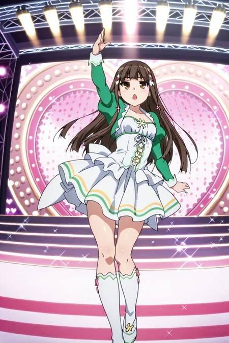 shiny skin, posing,
<lora:amabri.il:1>,
amabri,
kobori,
hearts, glitter, sparkle, stage, stage light, bloom, idol pose,