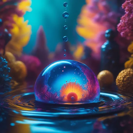 waterart, water,depth of field,[bubble],Psychedelic painting inspired by junji ito, analogue horror monster, diablo, sf, intricate artwork masterpiece, ominous, matte painting movie poster, golden ratio, trending on cgsociety, intricate, epic, trending on artstation, by artgerm, h. r. giger and beksinski, highly detailed, vibrant, production cinematic character render, ultra high quality model,<lora:waterart:1>