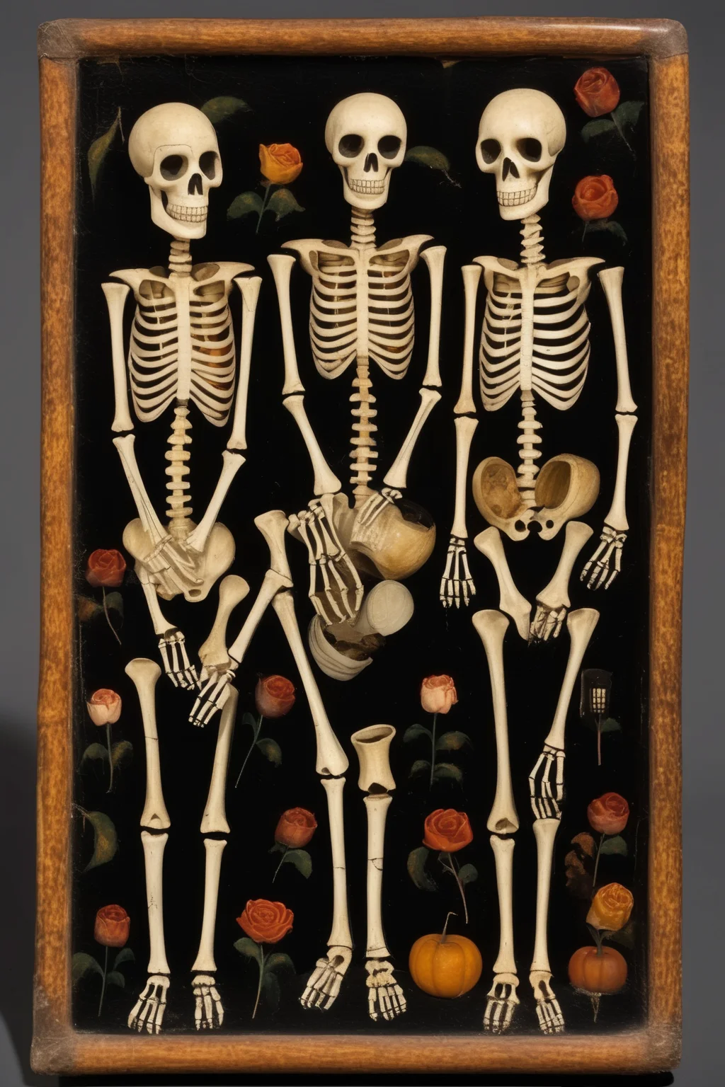 <lora:Folk Art:1>Folk Art - Folk art depicting skeletons engaged in everyday activities