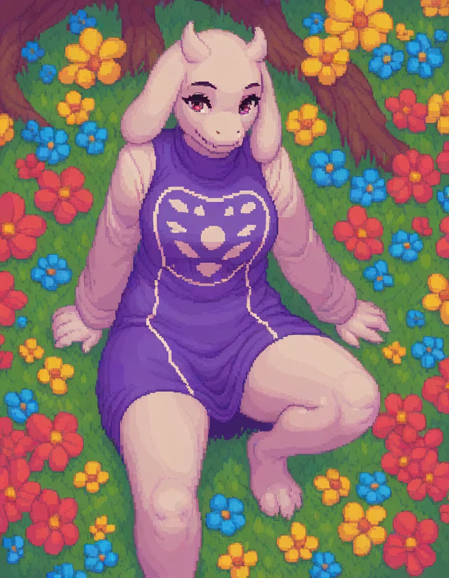 score_9, score_8_up, score_7_up, score_6_up, score_5_up, score_4_up, pixel art, toriel from undertale