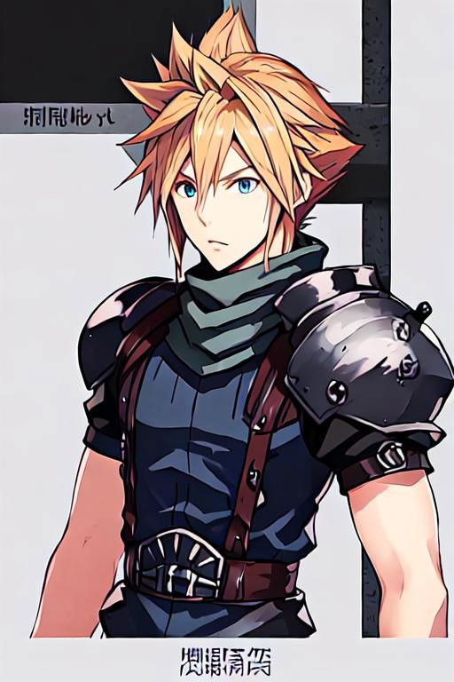 cloud strife, shinra_infantry_uniform, helment,