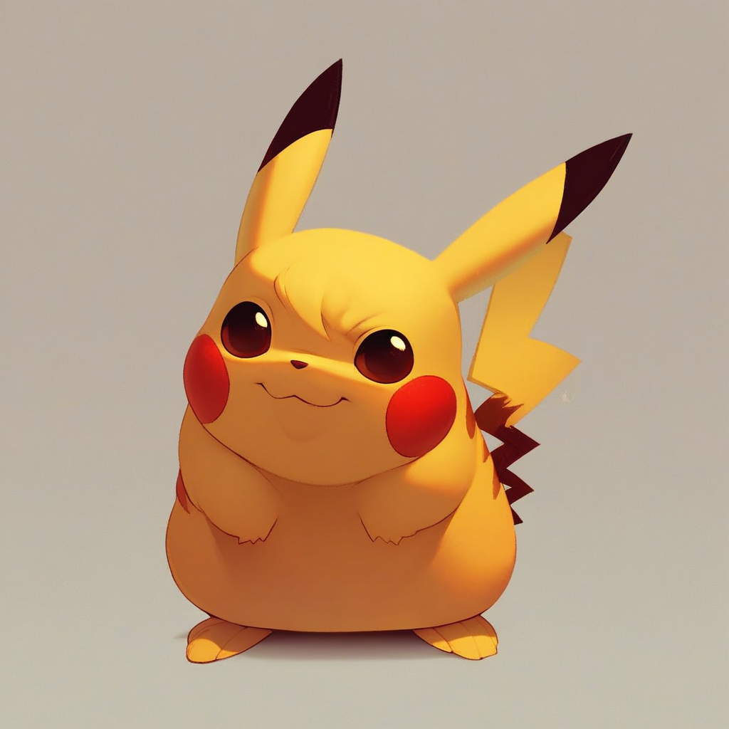 score_9, score_8_up, score_7_up, score_6_up, score_5_up, score_4_up, 2d, flat art,  no humans, feral Pikachu