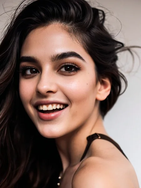 Cinematic fashion photograph Amina_Massoud_P_MXAI_SDXL close up shot, joyful expression