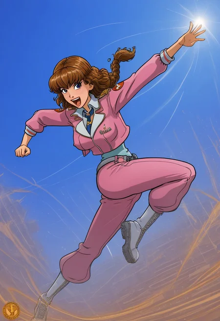 happy girl, ((random_combat_action_pose)), (4K4BUR5TYL3)