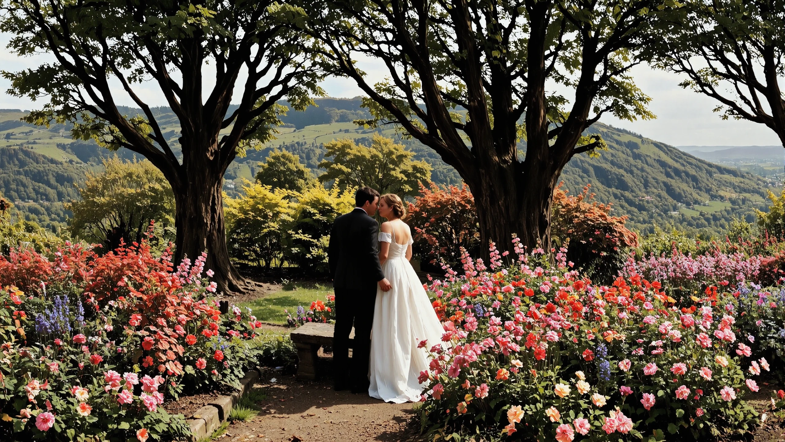 garden, beautiful romantic Pitcairn Islander landscape,  couple kissing, multilayer paint splash style, <lora:Hand v2:1> <lora:Anti-Blur:1> <lora:Insane Detail Slider:0.5>   <lora:Flux.1_Turbo_Detailer:0.6>   <lora:flux-photo-transparent_Alpha_1.0:0.8> <lora:flux.1_lora_flyway_Epic-detail_v2:1>   <lora:Painterly01b_CE_FLUX_AIT:0.8> pntrlyCE_style