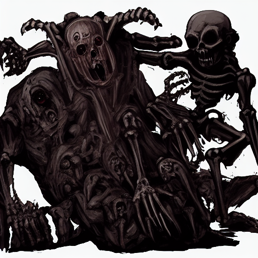 abs, corrupted, claws, 1boy, skeleton, zombie, animal, horror, fangs, knife