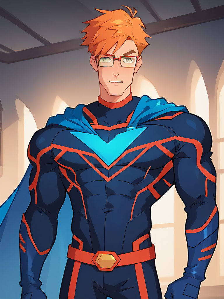 score_9, score_8_up, score_7_up, anime, 1man w1nx_m6le9,  from waist up, superhero, bodysuit, cape, indoors, bangs, ginger, glasses
<lora:Winxm_pxl_0.1:0.9>
<lora:Smooth Anime 2 Style SDXL_LoRA_Pony Diffusion V6 XL:1>