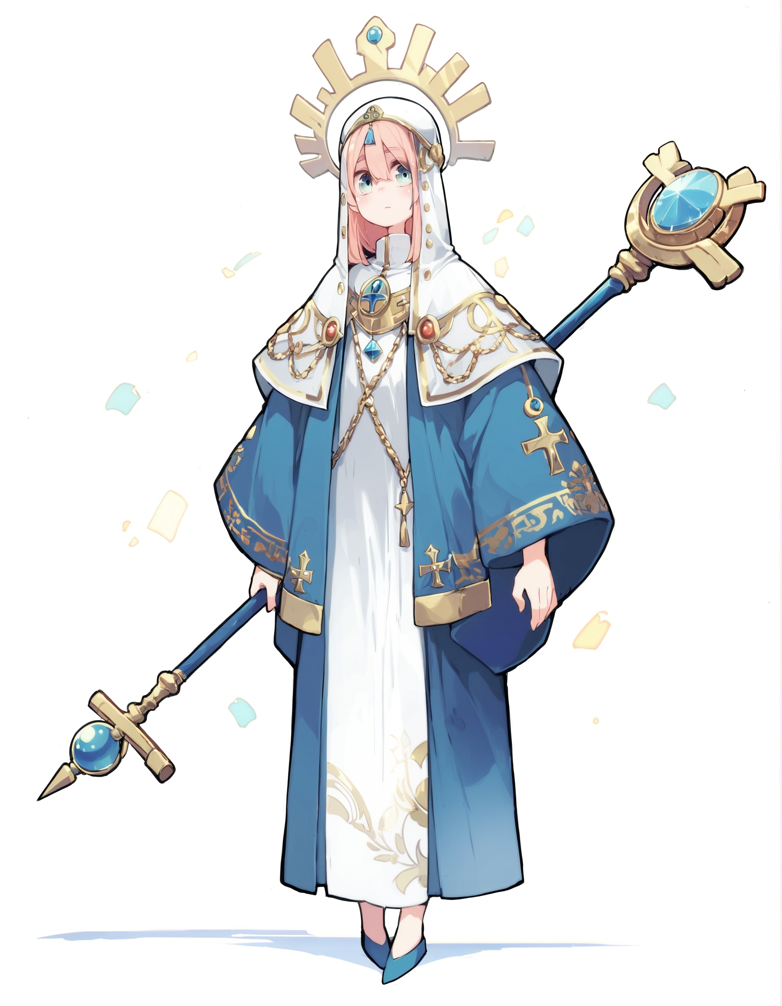 score_9,score_8_up,score_7_up,score_6_up,score_5_up, hd5,tnsk,uncensored,, official art,1girl,solo,character set,full body,priest,white background, game,staff