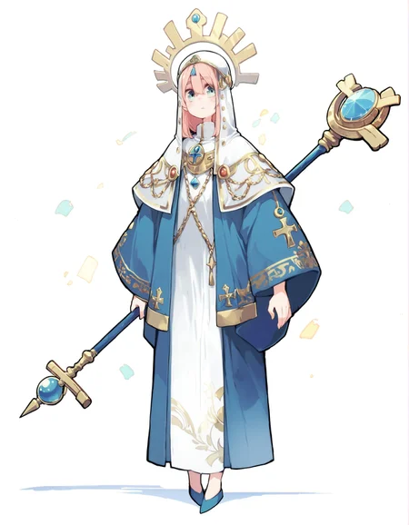 score_9,score_8_up,score_7_up,score_6_up,score_5_up, hd5,tnsk,uncensored,, official art,1girl,solo,character set,full body,priest,white background, game,staff