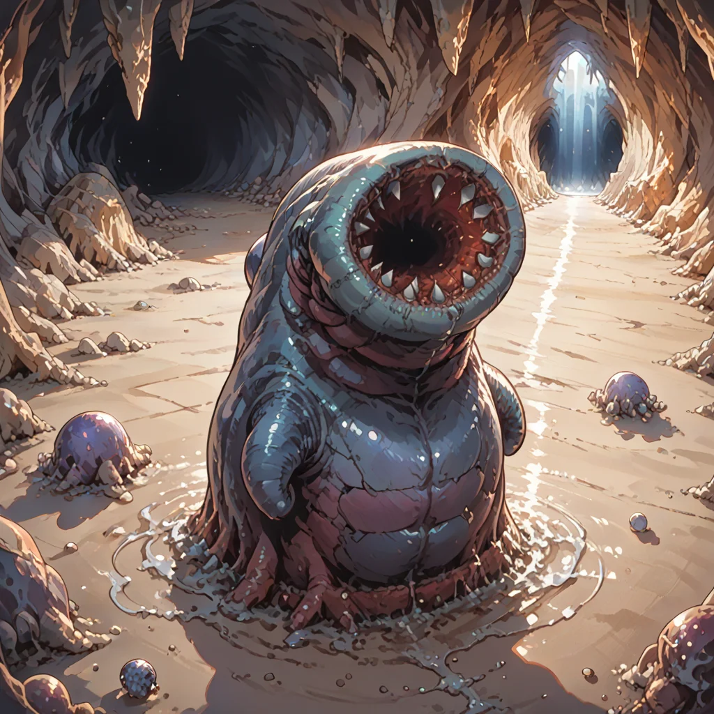 score_9, score_8_up, score_7_up, best quality, masterpiece, source_anime, BREAK
in dark cave
<lora:giggi:1>, no humans,solo, teeth, sharp teeth, full body, open mouth, giggi, monster, small, <lora:add-detail-xl:1> <lora:detail_eyes:0.5>