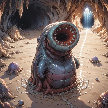 score_9, score_8_up, score_7_up, best quality, masterpiece, source_anime, BREAK
in dark cave
<lora:giggi:1>, no humans,solo, teeth, sharp teeth, full body, open mouth, giggi, monster, small, <lora:add-detail-xl:1> <lora:detail_eyes:0.5>