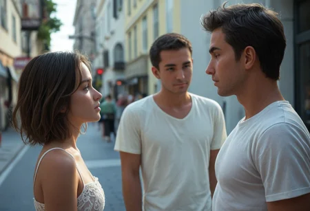 A heartfelt, ultra-detailed reunion between a 1boy and 1girl, both in their late 20s, seeing each other for the first time in years. The moment is filled with deep emotion—joy, nostalgia, and the weight of time.
The woman is petite, with dark short hair, a small waist, and pronounced curves, her expression glowing with happiness yet touched by the quiet wisdom of experience. The man, a bit taller with a slim frame, mirrors her emotions, his face revealing both delight and the burdens of his journey. Their professions remain a mystery, but their postures and subtle details hint at lives filled with responsibility.
Set against a softly blurred, atmospheric backdrop—perhaps a bustling city street, a quiet park, or a familiar café—the world fades behind them as they reconnect. Their gazes lock, emotions conveyed through delicate body language and nuanced facial expressions, capturing the beauty of a long-awaited reunion.
Cinematic lighting, ultra-realistic facial details, emotional storytelling, warm and intimate atmosphere, expressive eyes, natural pose, SFW.