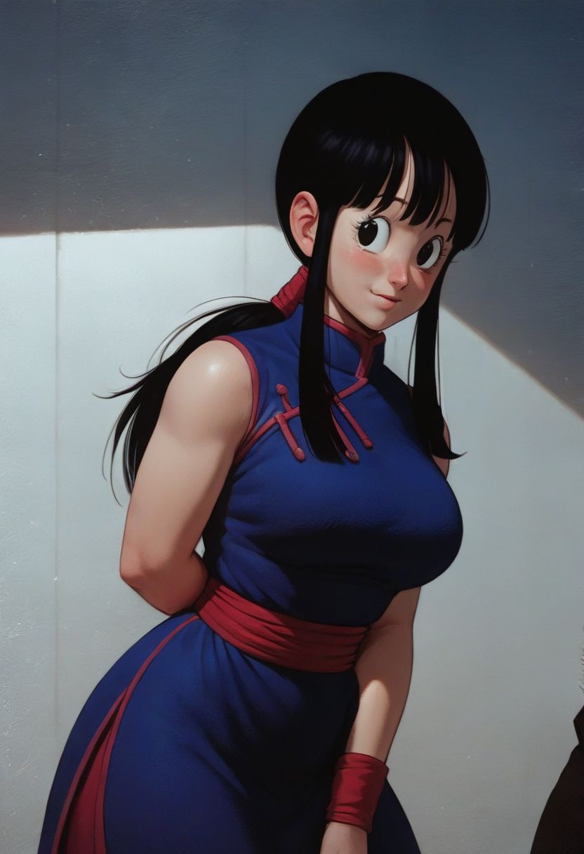 score_9, score_8_up, score_7_up,   score_9, score_8_up, score_7_up,score_9, score_8_up, score_7_up, score_6_up, score_5_up, source_anime, uncensored, BREAK, masterpiece, best quality, ultra-detailed, chichi_dbz, ((milf, mature face, tall)), Purple_Dress_Orange_Neckerchief, sleeveless, standing, smile, on the mountains, cowboy shot, realistic, volumetric lighting, intricate details, tonemapping, sharp focus, hyper detailed, <lora:chichi_dbzV2:0.7>