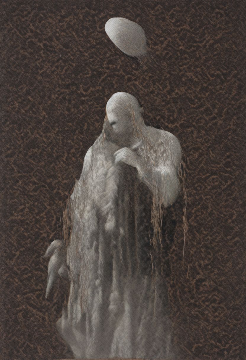 painting of a man worshipping an older man, lovers, sin. lust. pain, heart being ripped out, surreal dark smeared background, black and gold mutations tears in fabric , separation of colors, in the style of nicola samori , glow effects, godrays, Hand drawn, render, 8k, octane render, cinema 4d, blender, dark, atmospheric 4k ultra detailed, cinematic sensual, Sharp focus, humorous illustration, big depth of field, Masterpiece, colors, 3d octane render, 4k, concept art, trending on artstation, hyperrealistic, Vivid colors, extremely detailed CG unity 8k wallpaper, trending on ArtStation, trending on CGSociety, Intricate, High Detail, dramatic, absurdes, a realistic baroque bedroom, white canopy over bed, white drapes, damask patterns, intricate details,    in the style of Vittorio Matteo Corcos