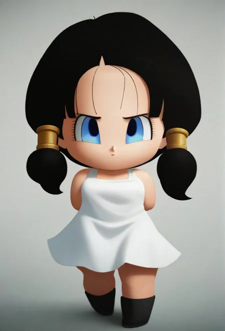 (1girl, solo, facing viewer, , , chibi, arcane, (Videl:1.3):1.3), zPDXL3,SimplePositiveXLv2, masterpiece, detailed face, action shot, perfect eyes, detailed eyes, realistic eyes, solo, high resolution, ultra-detailed, 4K, perfection, chest exposed, highest quality, dynamic pose, perfect anatomy, lean, masterpiece, best quality, high res, illustration, extremely detailed, 8k, wallpaper