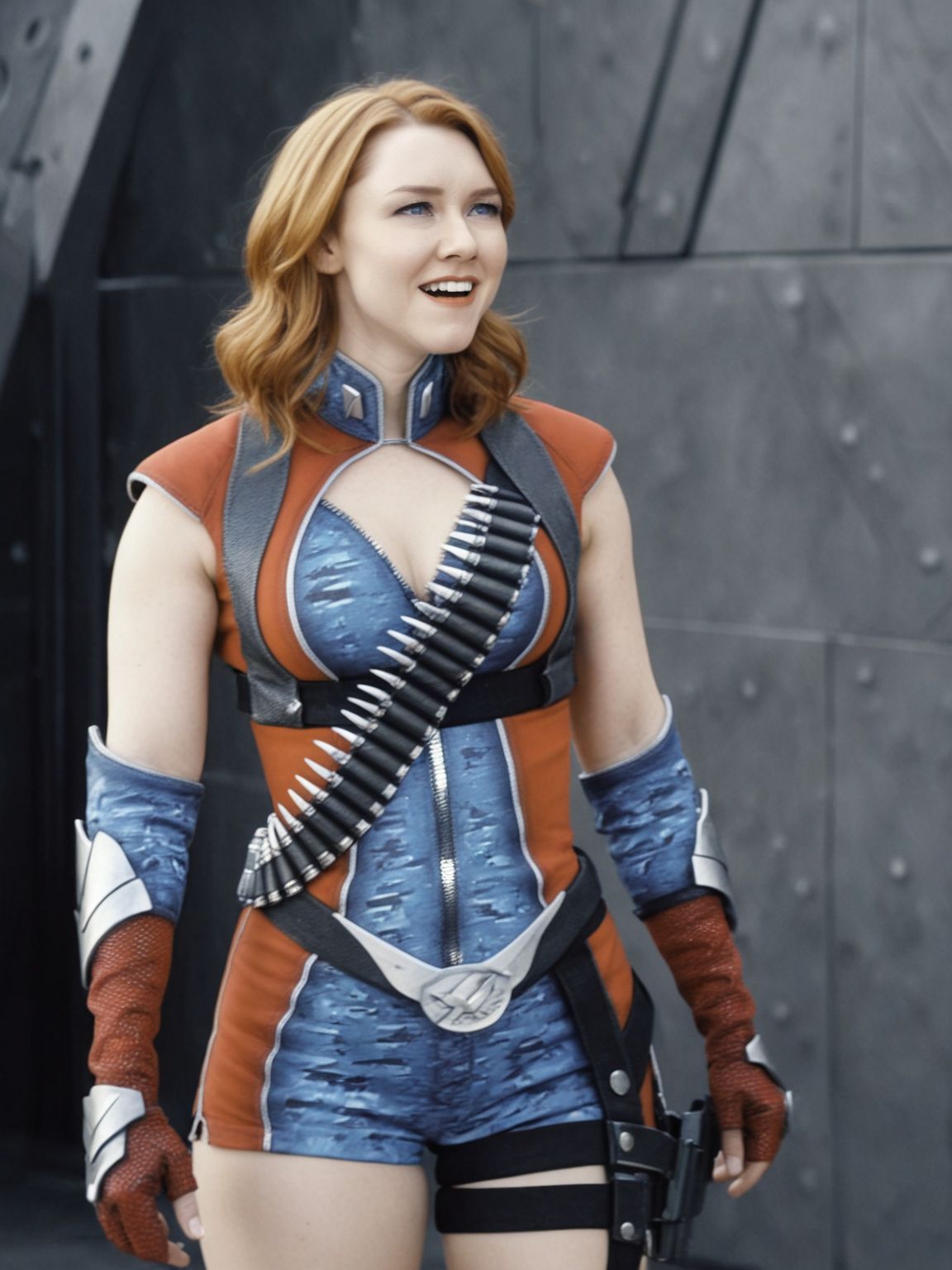 valorie,frcrkr costume,frcrkr gloves,ammunition belt,dynamic posing,
<lora:Firecracker_v6.1_biglust:0.95>, best quality,