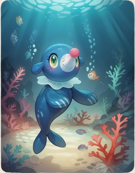 score_9, score_8_up, score_7_up, score_6_up, score_5_up, score_4_up, 1girl, full body, solo,
<lora:Popplio v1:0.8> popplio, blue fur, white snout, pink nose, droopy ears, whisker markings, blue collar, frilled collar, pokemon \(creature\), (seal \(animal\):1.2), green eyes, eyelashes, fish tail, flippers, freckles, light smile, blush, looking at viewer,
(set in a spacious underwater cave, with intricate rock formations, bioluminescent fungi, calm waters, a magical ambiance, at night:1.5), underwater, swimming,