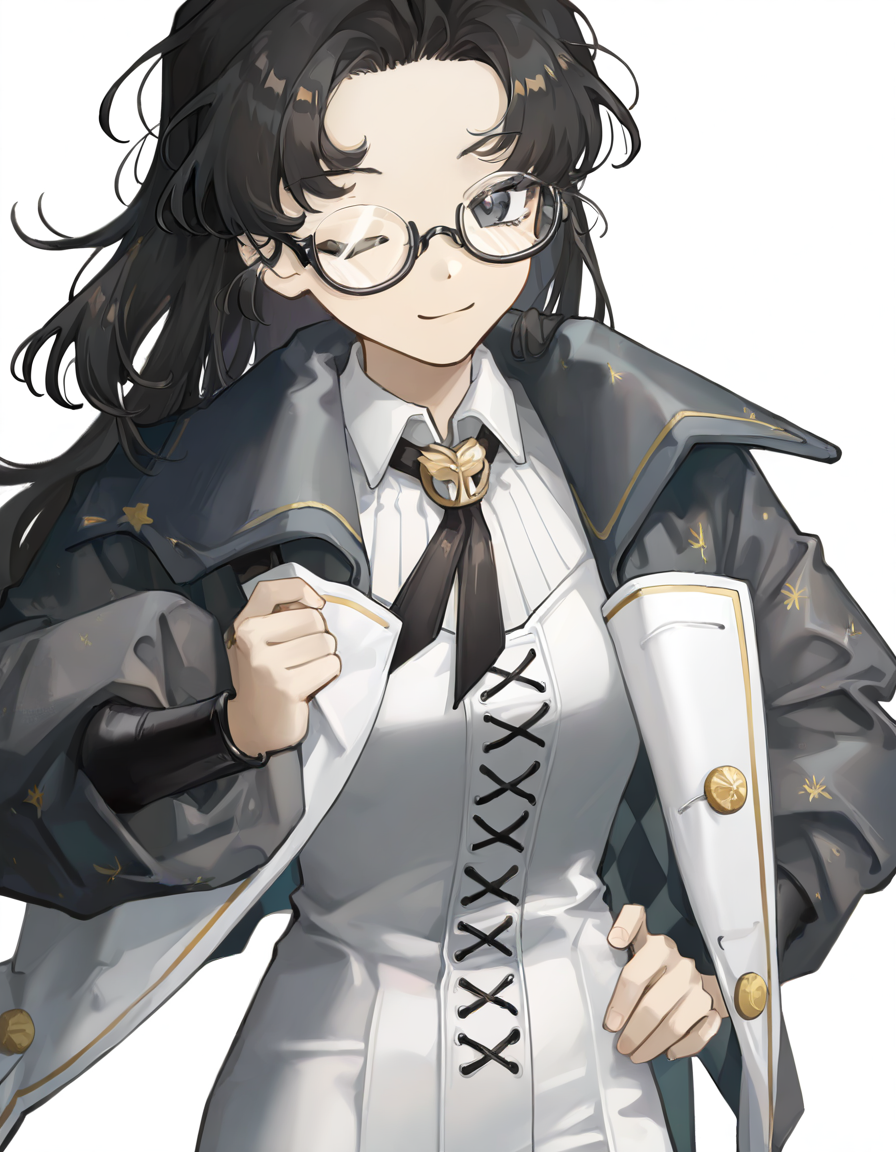 zhangzhizhi,1girl,solo,simple background,white background,looking at viewer,cowboy shot,one eye closed,smile,<lora:zhangzhizhi-000008:1>,alternate costume,windbreaker,, masterpiece, best quality, very aesthetic, absurdres,newest, incredibly absurdres,
