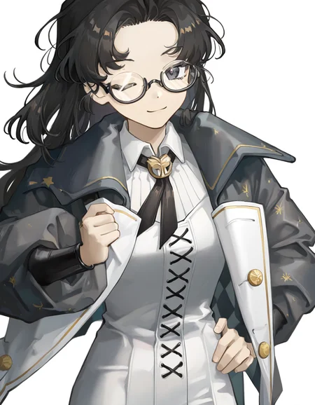 zhangzhizhi,1girl,solo,simple background,white background,looking at viewer,cowboy shot,one eye closed,smile,<lora:zhangzhizhi-000008:1>,alternate costume,windbreaker,, masterpiece, best quality, very aesthetic, absurdres,newest, incredibly absurdres,