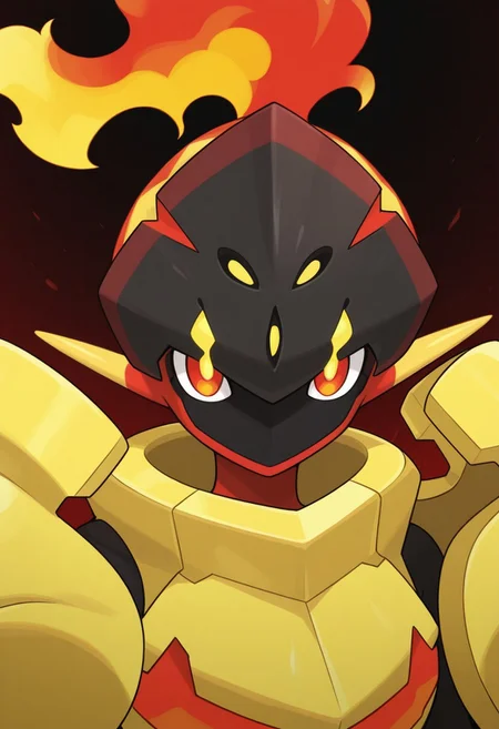 best quality, masterpiece, armarouge, portrait, pokemon, solo, looking at viewer