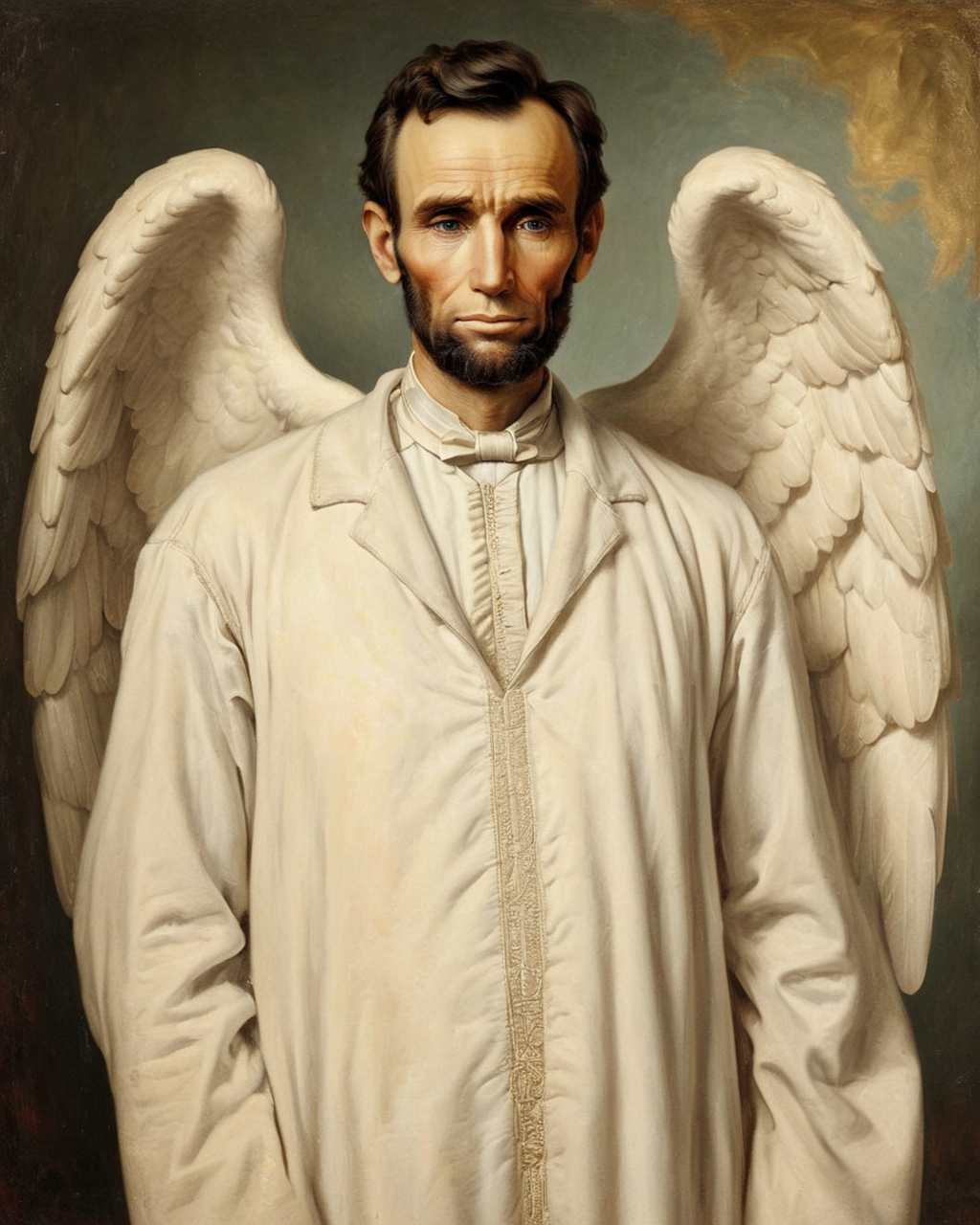 1920'S Angelic muscular Abraham Lincoln, <lora:AJLABIY.safetensors:1> jlby-xl
