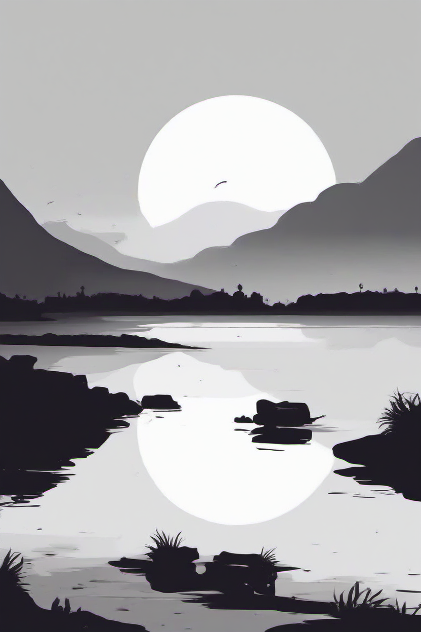 <lora:PE_HighContrastStyle:0.9> simple background, monochrome, flat color,
Beautiful Landscape