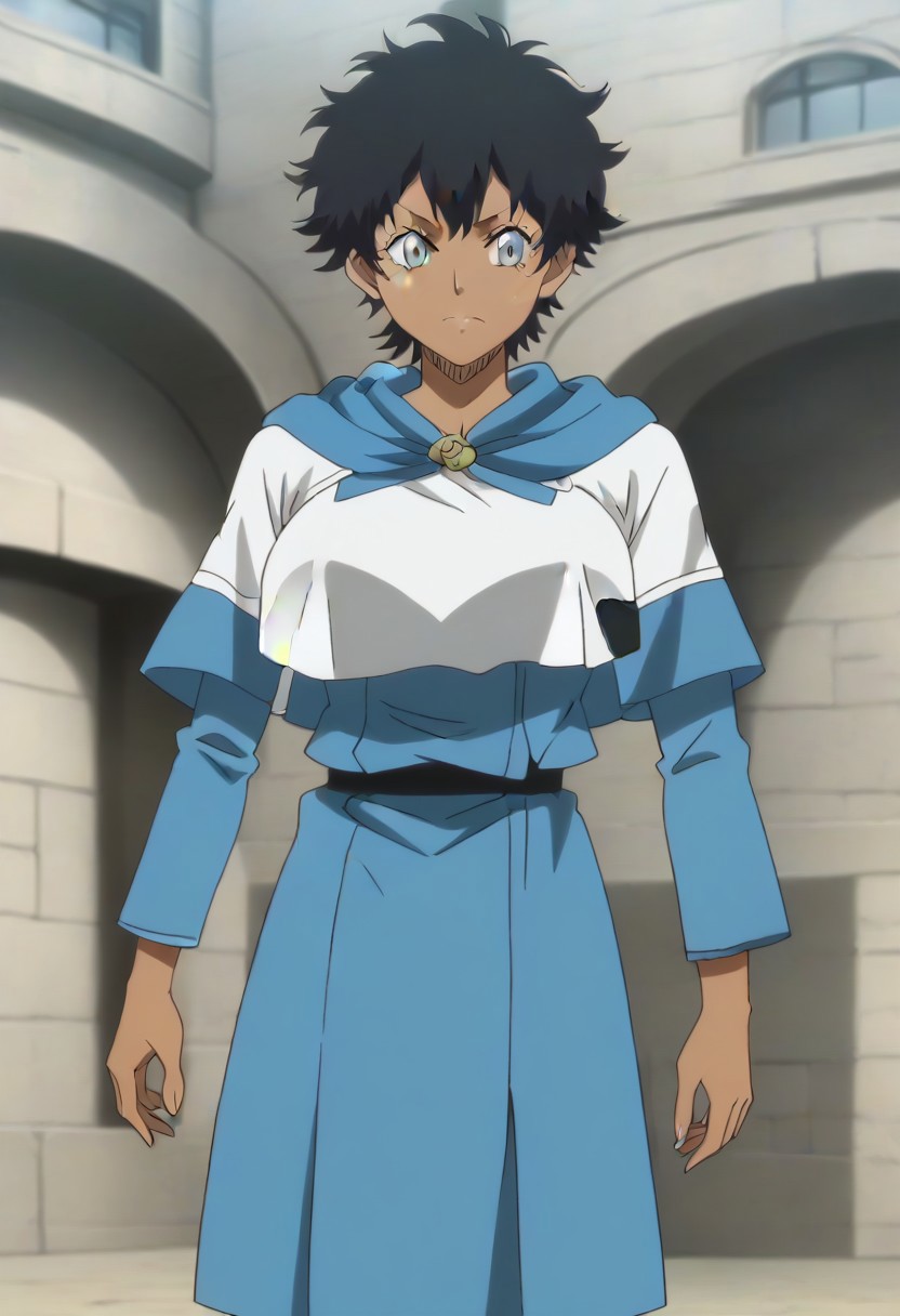 <lora:SlimesSolMaron:1>, , slimes_solmaron, black hair,dark skin,,light blue eyes ,,,,,, ,,,, anime coloring,anime screencap, 1girl,Solo ,, anime,PUFFY nipple,huge breasts,official art,,Uncensored ,Unedited ,,,,,,,,,,,,,,,