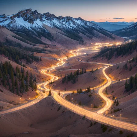 highly detailed evening cityscape of Yellowstone, hd, trending on artstation, volumetric lighting, dof, <hypernet:longexposure:1>